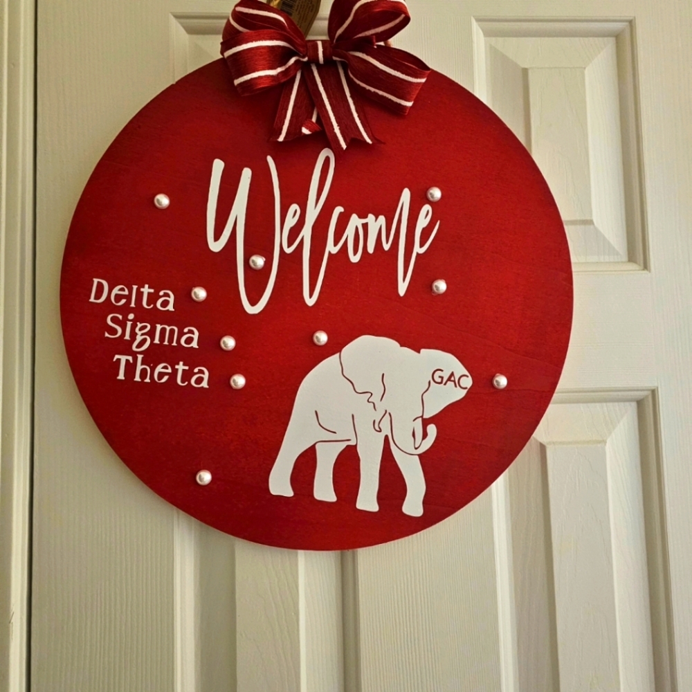 Custom Greek Door Wreath.